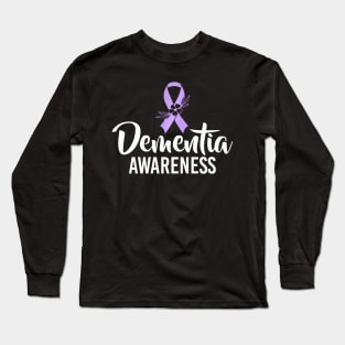 Dementia Alzheimer's Awareness Month Day Dementia Cure Long Sleeve T-Shirt